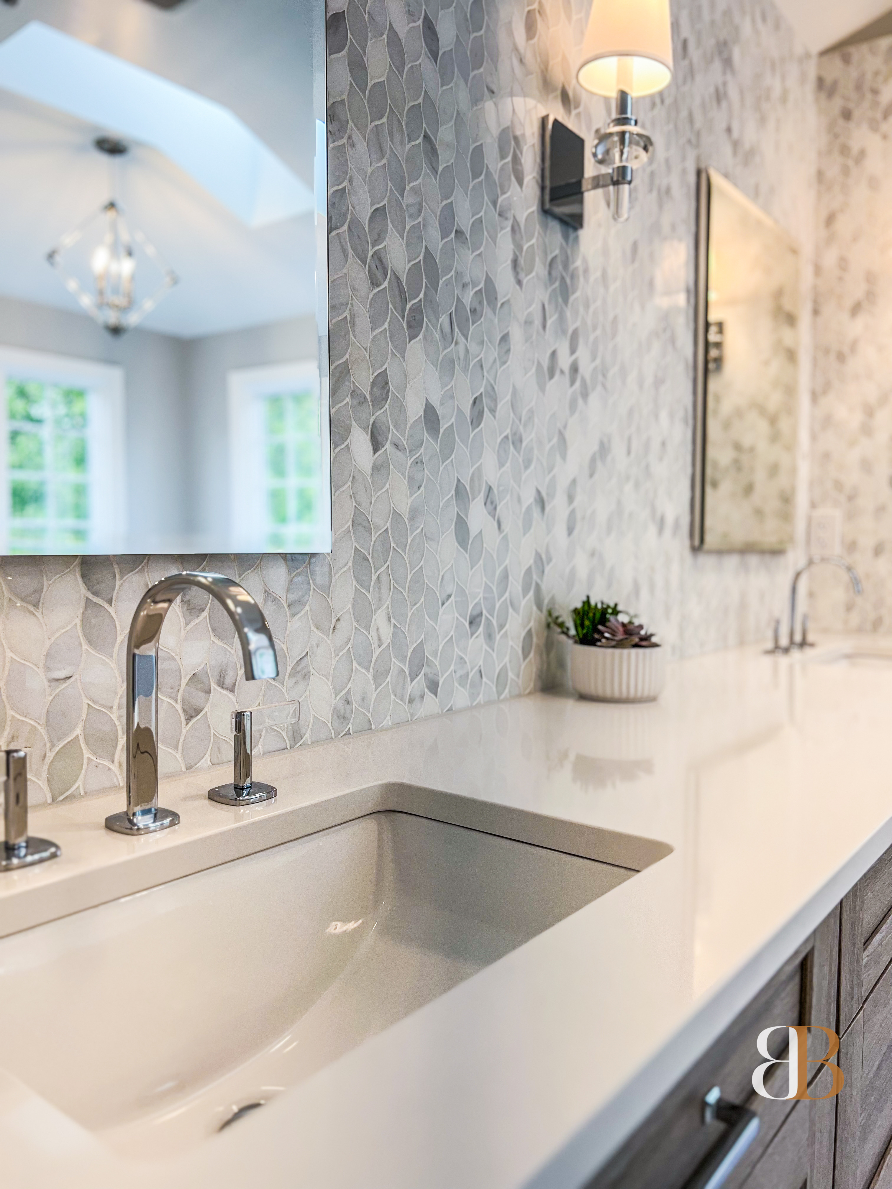 Contemporary bathroom remodel in Berwyn by B&B Associates Creations — photo 2